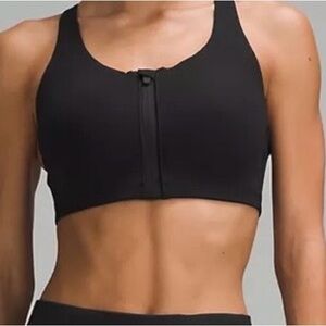 Lululemon Athletica Black Front-Zip Sports Bra High Support